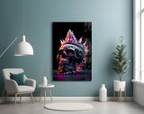 Diamond Skull Glass Wall Art || Designers Collection