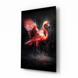 Flamingo Glass Wall Art || Designer's Collection