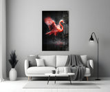 Flamingo Glass Wall Art || Designer's Collection