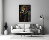 Elvis Presley in the Throne Glass Wall Art || Designer's Collection