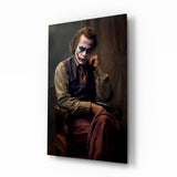 Joker the Thinker Glass Wall Art || Designer's Collection