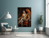 Michael Jackson in the Throne Glass Wall Art || Designer's Collection