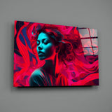 Red Feelings Glass Wall Art || Designer's Collection