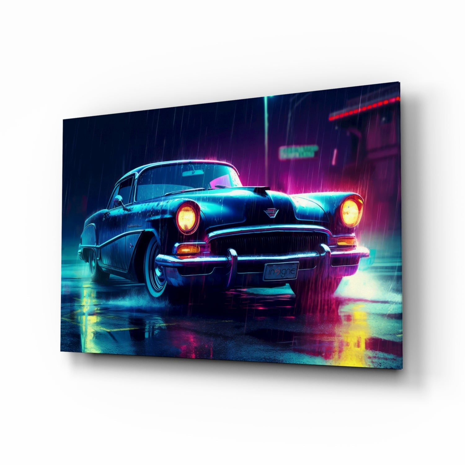 Cadillac Glass Wall Art || Designer's Collection