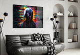 Shadow of Colour Sticks Glass Wall Art || Designer Collection