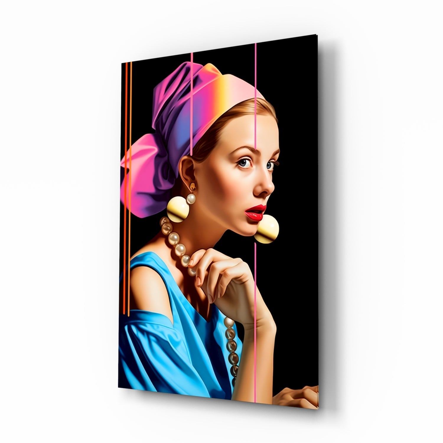 Girl With A Pearl Earring Glass Wall Art || Designer Collection