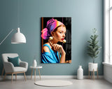 Girl With A Pearl Earring Glass Wall Art || Designer Collection