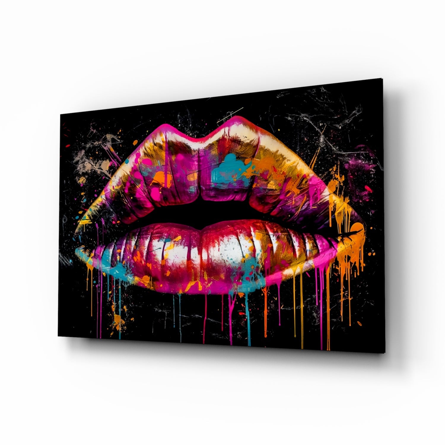 Lips Glass Wall Art || Designer Collection