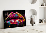 Lips Glass Wall Art || Designer Collection