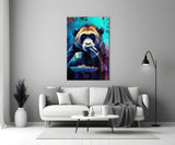 Hungry Monkey Glass Wall Art || Designer Collection