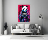 Panda Glass Wall Art || Designer Collection