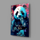 Rich Panda Glass Wall Art || Designer Collection