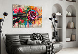 Rose Bullet Glass Wall Art || Designer Collection