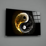 Ying Yang Glass Wall Art || Designer Collection