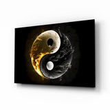 Ying Yang Glass Wall Art || Designer Collection