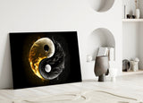 Ying Yang Glass Wall Art || Designer Collection