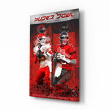 NFL - Mahomes x Brady Glass Wall Art || Designer Collection