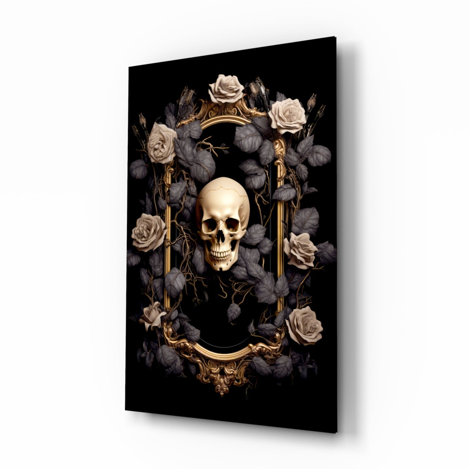 Skull Portrait Glass Wall Art || Designer Collection