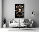 Skull Portrait Glass Wall Art || Designer Collection