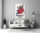 NFL Finals Glass Wall Art || Designer Collection