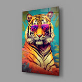 Cool Tiger Glass Wall Art || Designer Collection