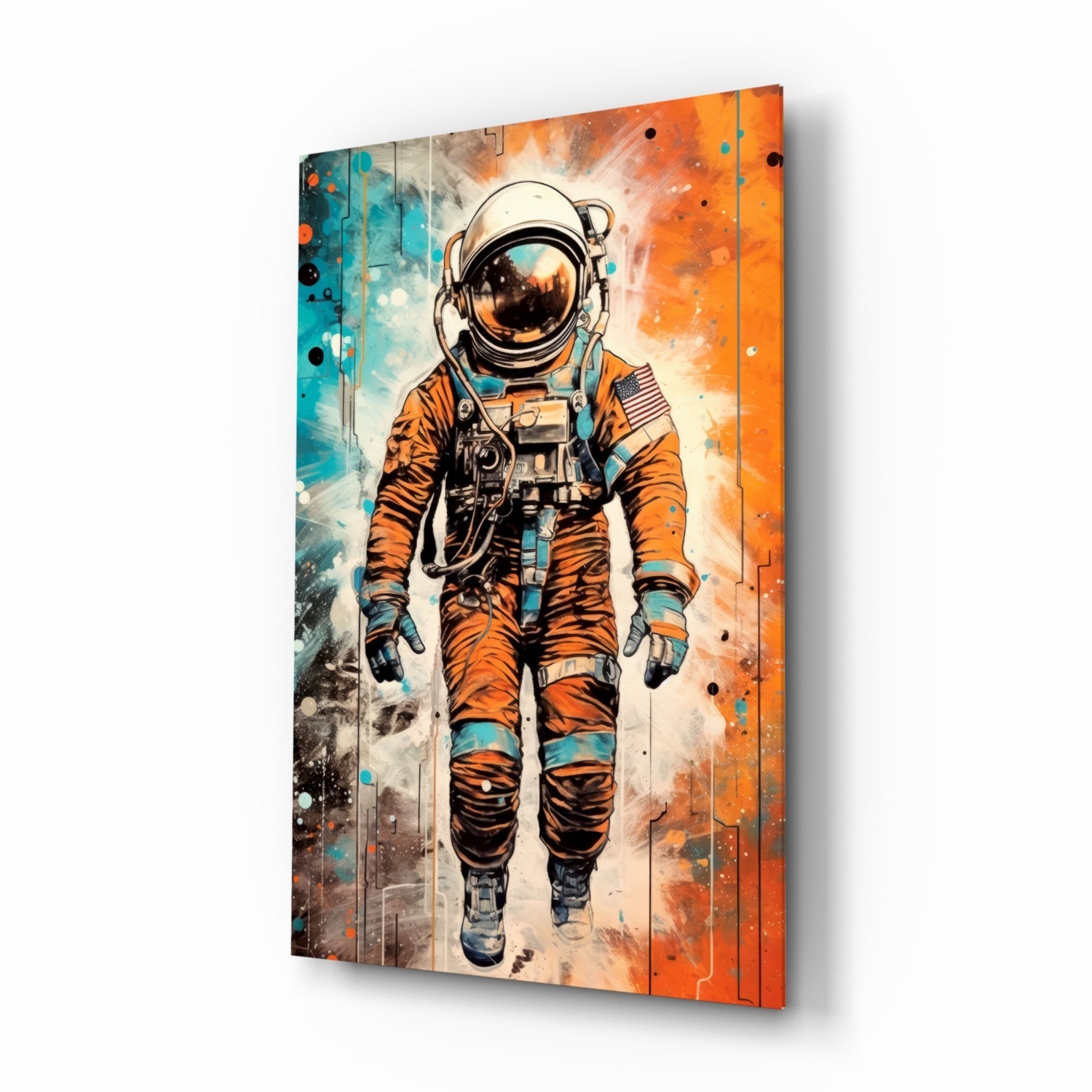 Astronaut Glass Wall Art || Designer Collection