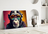 Cool Monkey Glass Wall Art || Designer Collection