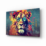 Cool Lion Glass Wall Art || Designer Collection