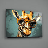 Cool Giraffe Glass Wall Art || Designer Collection