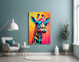 Cool Giraffe Glass Wall Art || Designer Collection