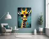 Cool Giraffe Glass Wall Art || Designer Collection