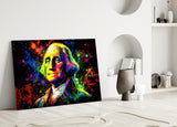 Benjamin Franklin Glass Wall Art || Designer Collection