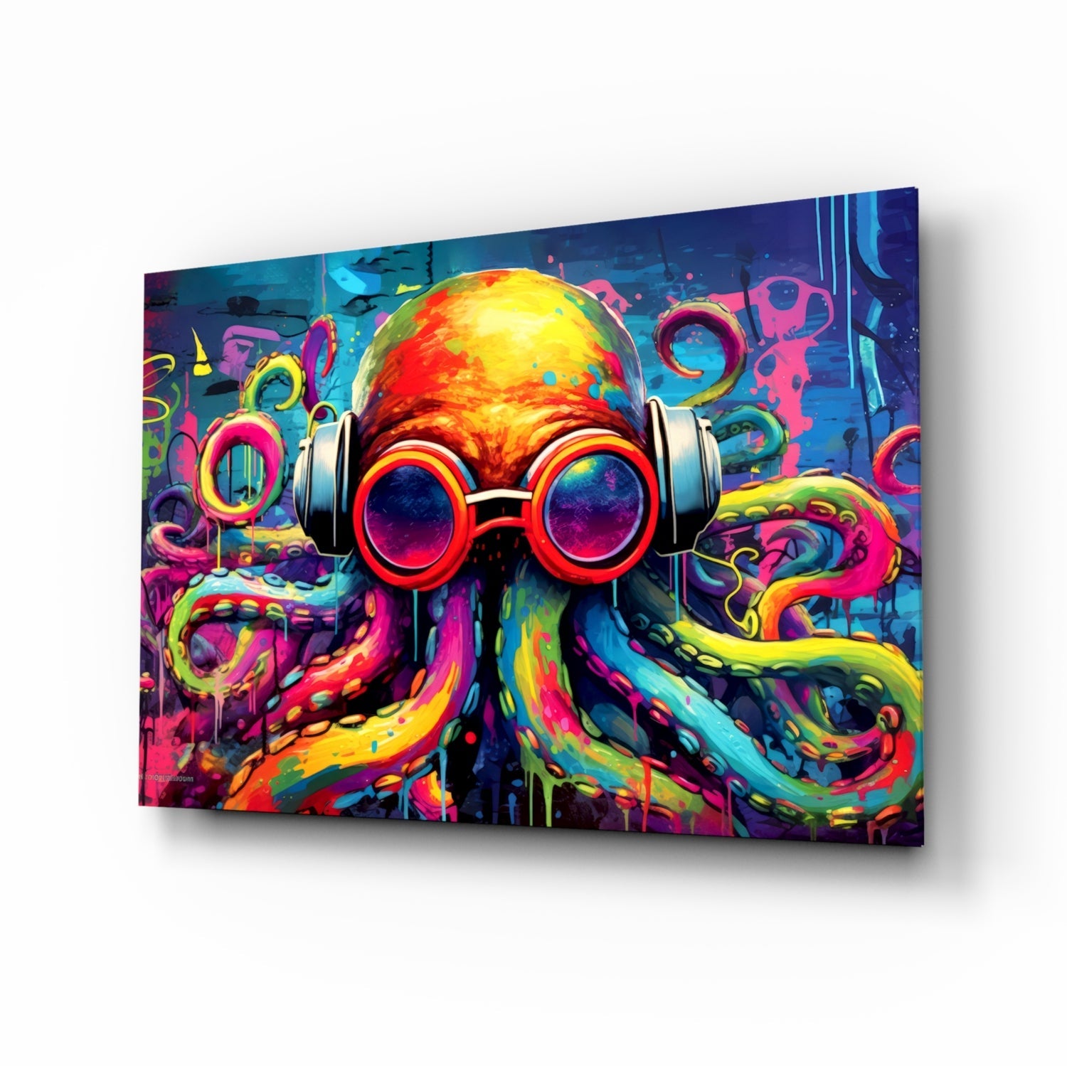 Octopus Glass Wall Art || Designer Collection