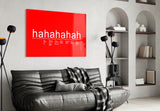 Laughter Analysis Glass Wall Art || Designer Collection