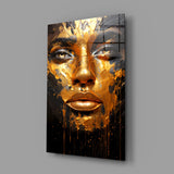 Golden Melt Glass Wall Art || Designer Collection