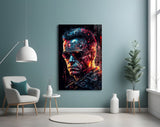 Mechanic Face Glass Wall Art || Designer Collection