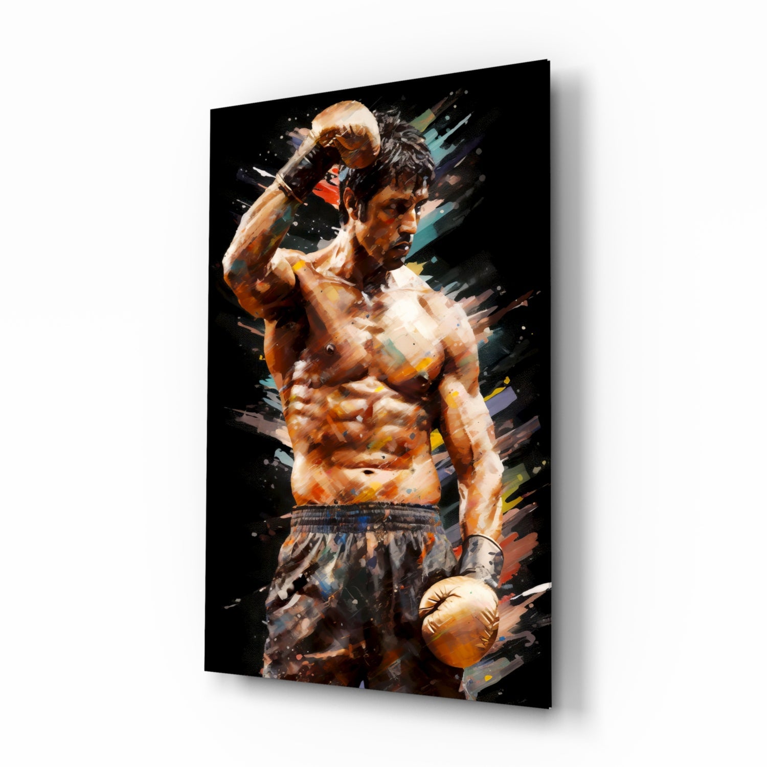 Fighter Glass Wall Art || Designer Collection