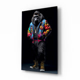 Gorilla Bro Glass Wall Art|| Designer's Collection