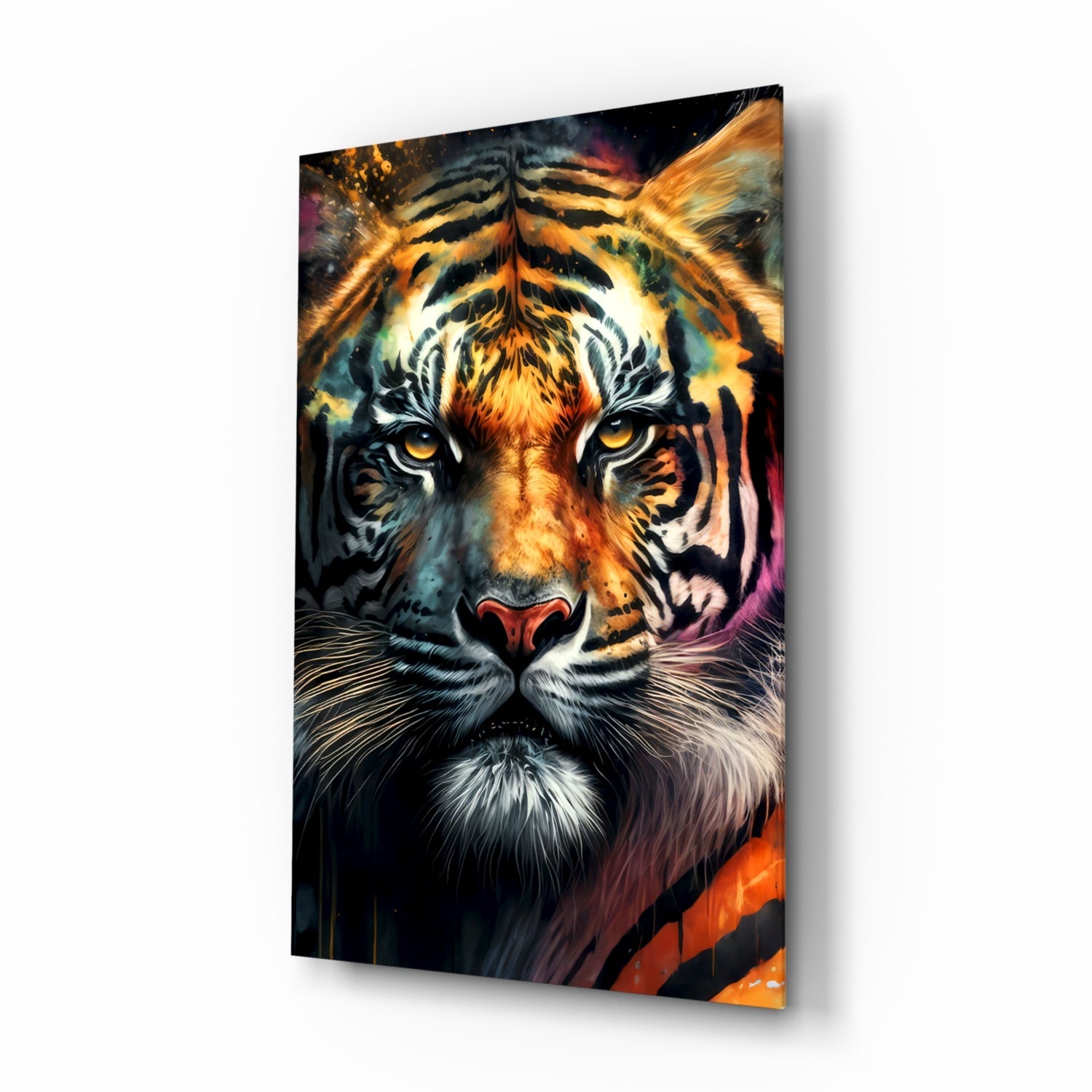 Face of the Tiger Glass Wall Art|| Designer's Collection