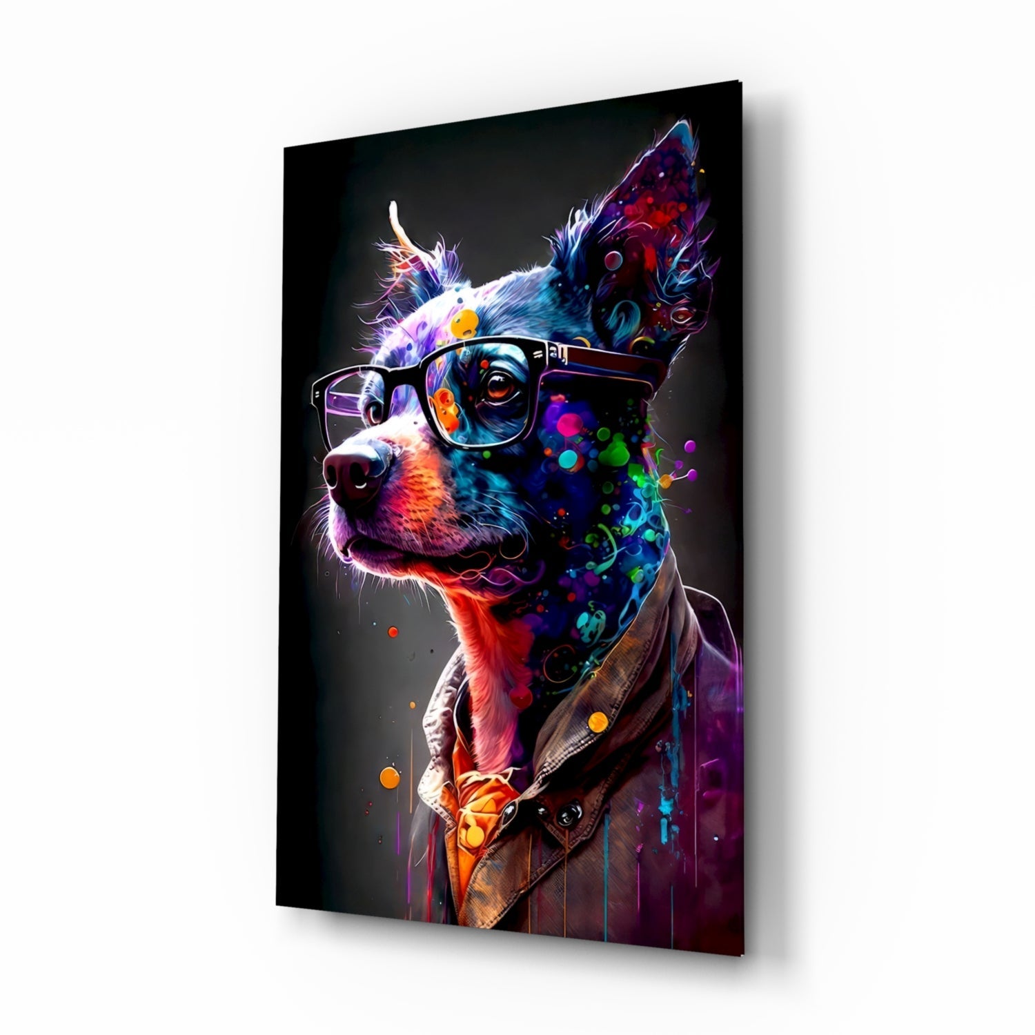 Dog Vogue Glass Wall Art|| Designer's Collection