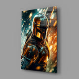 Mandalorian Glass Wall Art|| Designer's Collection