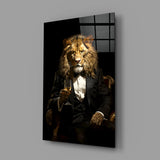 Gentleman Glass Wall Art|| Designer's Collection