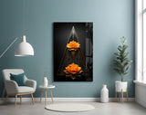 Lotus Glass Wall Art|| Designer's Collection