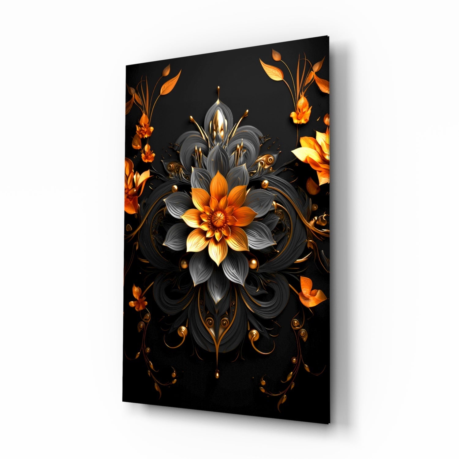 Flower of Luck Glass Wall Art|| Designer's Collection