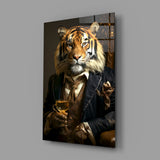 Gentleman Glass Wall Art|| Designer's Collection