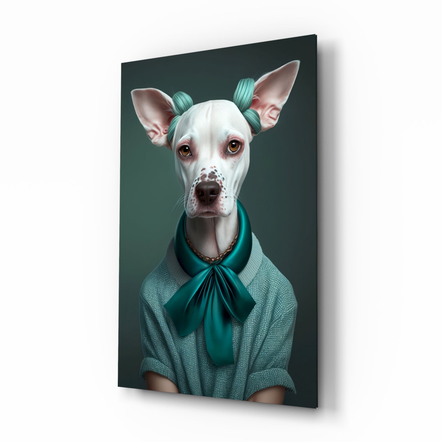 Dog Vogue Glass Wall Art|| Designer's Collection