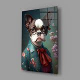 Dog Vogue Glass Wall Art|| Designer's Collection