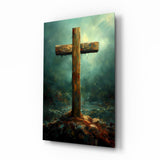 Cross Glass Wall Art || Designer Collection