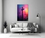 Cross Glass Wall Art || Designer Collection