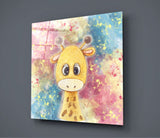 Giraffe Glass Wall Art